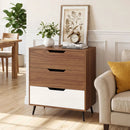 3-Drawer Wooden Dresser with Metal Legs - Rustic Farmhouse by LJGDeals