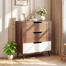 3-Drawer Wooden Dresser with Metal Legs - Rustic Farmhouse by LJGDeals