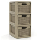 3-Drawer Storage Organizer with Wicker Patterns by DirectDeals