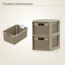 3-Drawer Storage Organizer with Wicker Patterns by DirectDeals