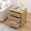 3-Drawer Wooden Nightstand with Metal Slides by LJGDeals