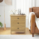 3-Drawer Wooden Nightstand with Metal Slides by LJGDeals