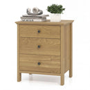 3-Drawer Wooden Nightstand with Metal Slides by LJGDeals