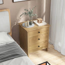 3-Drawer Wooden Nightstand with Metal Slides by LJGDeals