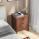 3-Drawer Wooden Nightstand Modern Bedside Table by LJGDeals