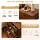 3-Drawer Wooden Nightstand Modern Bedside Table by LJGDeals