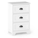 Farmhouse Nightstand with 3 Storage Drawers and Handles by LJGDeals
