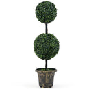 Artificial Boxwood Topiary Tree 3 FT Double Ball Shrubs by LJGDeals