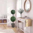 Artificial Boxwood Topiary Tree 3 FT Double Ball Shrubs by LJGDeals