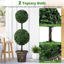 Artificial Boxwood Topiary Tree 3 FT Double Ball Shrubs by DirectDeals