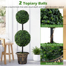 Artificial Boxwood Topiary Tree 3 FT Double Ball Shrubs by LJGDeals