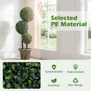 Artificial Boxwood Topiary Tree 3 FT Double Ball Shrubs by LJGDeals