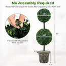Artificial Boxwood Topiary Tree 3 FT Double Ball Shrubs by LJGDeals