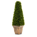3 Feet Artificial Boxwood Topiary Tree with Cement Flowerpot-Green by LJGDeals