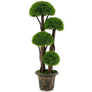 3 FT Artificial Cypress Topiary Tree Realistic Greenery Plant with Spiral Vines and Real Wood Trunks by LJGDeals