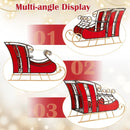 3 FT Christmas Metal Sleigh Decoration Santa Sleigh with 2-Tier Storage Shelf by LJGDeals