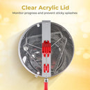 3 Frame Manual Honey Extractor with Bottom Gravity Flow Gate and Clear Lid for Home Apiary by LJGDeals