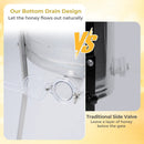 3 Frame Manual Honey Extractor with Bottom Gravity Flow Gate and Clear Lid for Home Apiary by LJGDeals