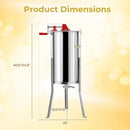 3 Frame Manual Honey Extractor with Bottom Gravity Flow Gate and Clear Lid for Home Apiary by LJGDeals