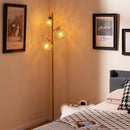 3-Globe Floor Lamp with Foot Switch and 3 E26 Bulb Bases-Golden by LJGDeals