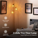 3-Globe Floor Lamp with Foot Switch and 3 E26 Bulb Bases-Golden by LJGDeals