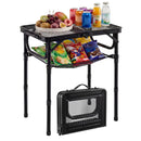 3-Height Folding Picnic Table with Large Storage Net and Handle by LJGDeals