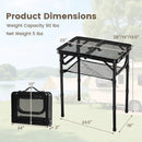 3-Height Folding Picnic Table with Large Storage Net and Handle by DirectDeals
