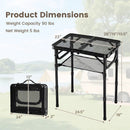 3-Height Folding Picnic Table with Large Storage Net and Handle by LJGDeals