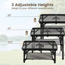 3-Height Folding Picnic Table with Large Storage Net and Handle by LJGDeals