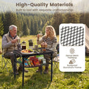 3-Height Folding Picnic Table with Large Storage Net and Handle by LJGDeals