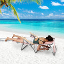 3-IN-1 Foldable Beach Chair with Footrest and Adjustable Backrest by LJGDeals