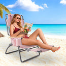 3-IN-1 Foldable Beach Chair with Footrest and Adjustable Backrest by LJGDeals