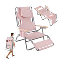 3-IN-1 Foldable Beach Chair with Footrest and Adjustable Backrest by LJGDeals