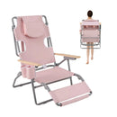 3-IN-1 Foldable Beach Chair with Footrest and Adjustable Backrest by LJGDeals