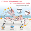 3-IN-1 Foldable Beach Chair with Footrest and Adjustable Backrest by LJGDeals