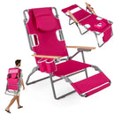 3-IN-1 Foldable Beach Chair with Footrest and Adjustable Backrest by LJGDeals