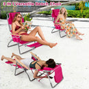 3-IN-1 Foldable Beach Chair with Footrest and Adjustable Backrest by LJGDeals