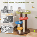 3-In-1 Cat Tree 3 Full-Wrapped Sisal Posts Removable Mat and Platforms-Multicolor by LJGDeals