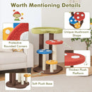 3-In-1 Cat Tree 3 Full-Wrapped Sisal Posts Removable Mat and Platforms-Multicolor by LJGDeals