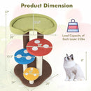 3-In-1 Cat Tree 3 Full-Wrapped Sisal Posts Removable Mat and Platforms-Multicolor by LJGDeals