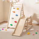 3-In 1 Jungle Gym Indoor Playground with Extended Slide for Toddlers-Natural by LJGDeals