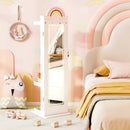 3 In 1 Kids Jewelry Cabinet Freestanding Jewelry Armoire with 3-Color Lighted Mirror by LJGDeals