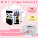 3 In 1 Kids Jewelry Cabinet Freestanding Jewelry Armoire with 3-Color Lighted Mirror