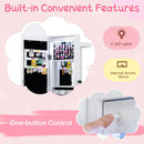 3 In 1 Kids Jewelry Cabinet Freestanding Jewelry Armoire with 3-Color Lighted Mirror by LJGDeals