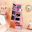 3 In 1 Kids Jewelry Cabinet with 3-Color Lighted Full Length Mirror by LJGDeals