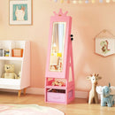 3 In 1 Kids Jewelry Cabinet with 3-Color Lighted Full Length Mirror by LJGDeals