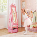 3 In 1 Kids Jewelry Cabinet with 3-Color Lighted Full Length Mirror by LJGDeals