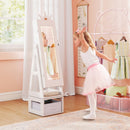 3 In 1 Kids Jewelry Cabinet with 3-Color Lighted Full Length Mirror
