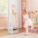 3 In 1 Kids Jewelry Cabinet with 3-Color Lighted Full Length Mirror by LJGDeals