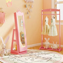 3 In 1 Kids Jewelry Cabinet with 3-Color Lighted Full Length Mirror and Internal Mirror by LJGDeals